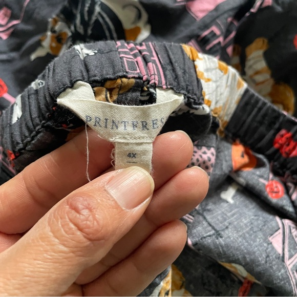 Printfresh Howloween Boyfriend Black Dog Costume Print Boxer Pajama Shorts 4X - Picture 5 of 7